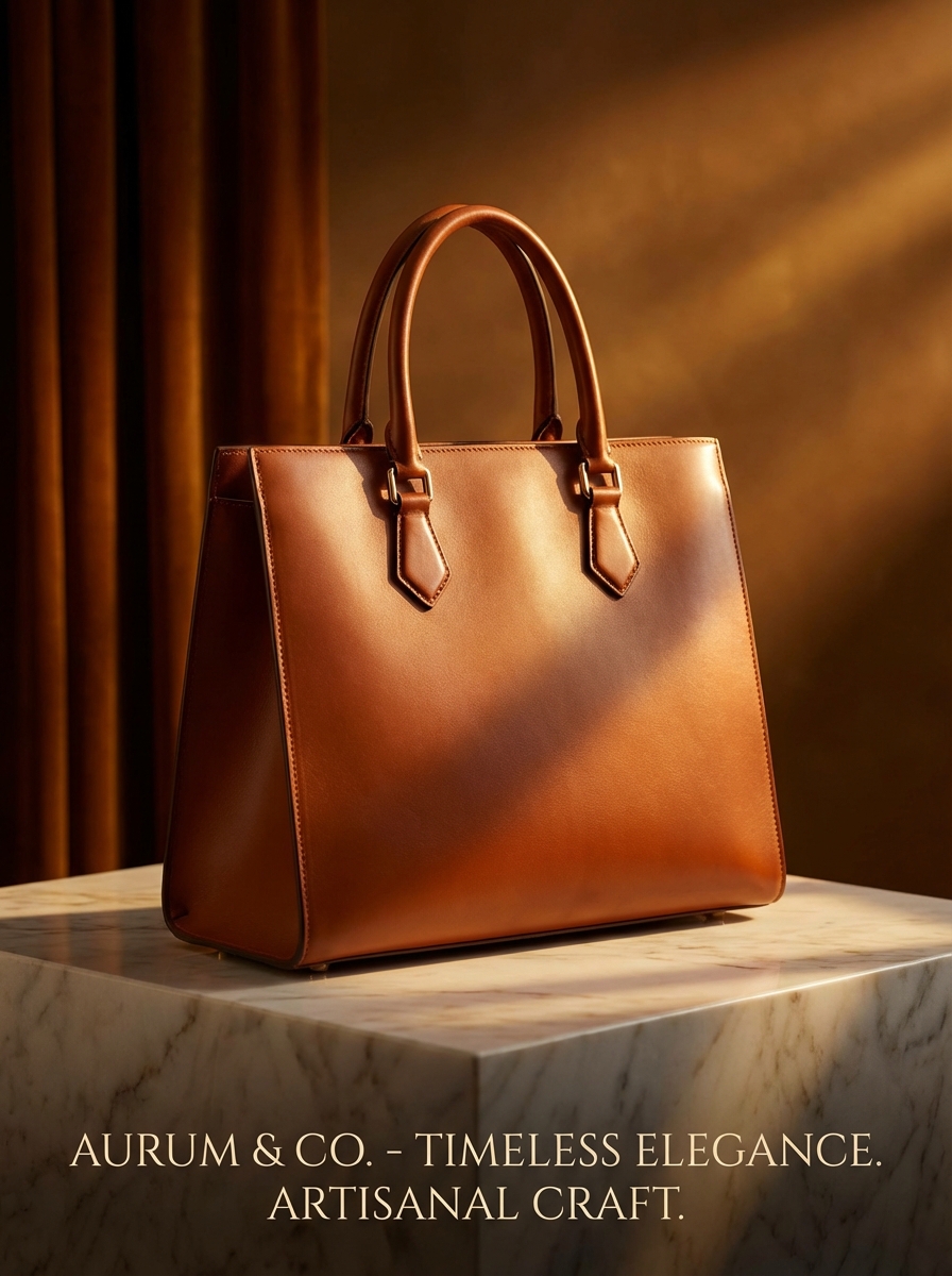 Luxury leather handbag on marble