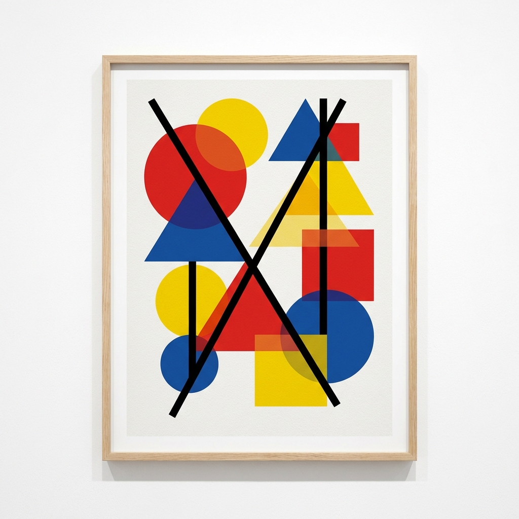 Geometric Bauhaus primary colors